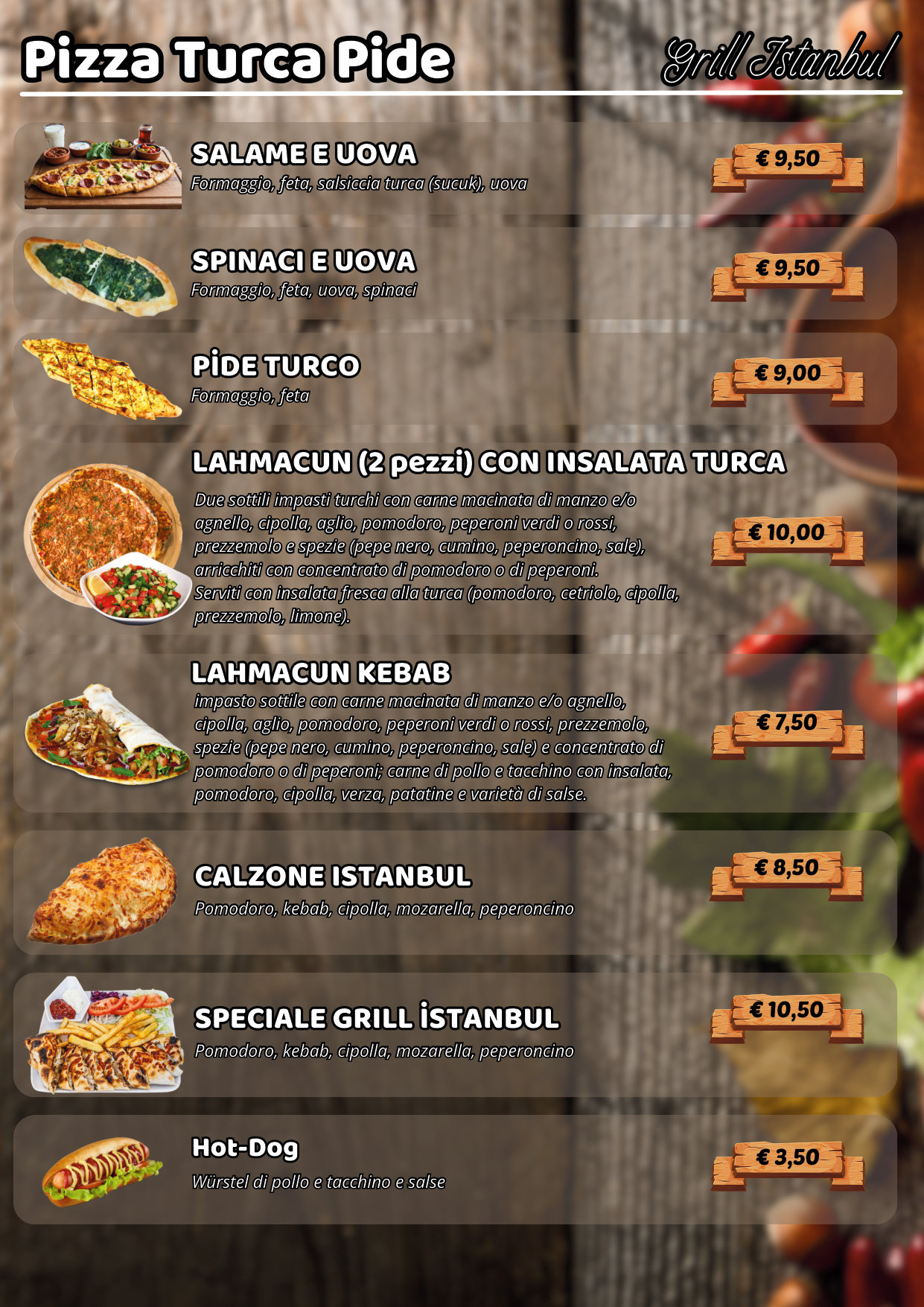 Menu — Pide